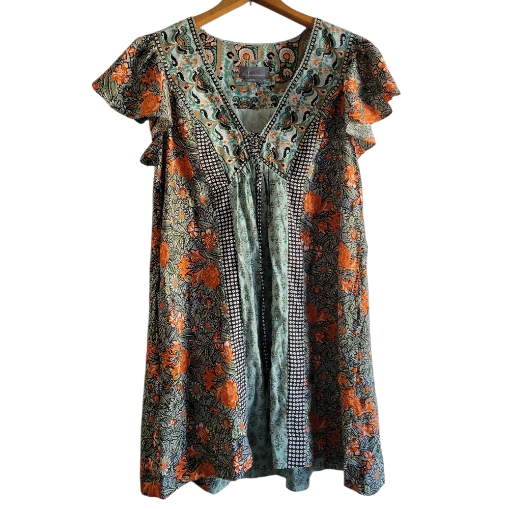 ANTHROPOLOGIE Nwot Astrid Tunic Dress Botanical Small